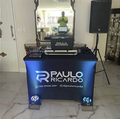 Personalizar capa para mesa dobrável Elastano - 122x61x74cm