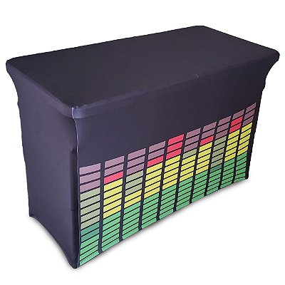 Capa para mesa dobrável Elastano Led Digital 183x76x74cm