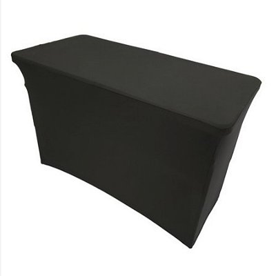 Capa  para mesa dobrável Elastano preta - 122x61x84e91cm