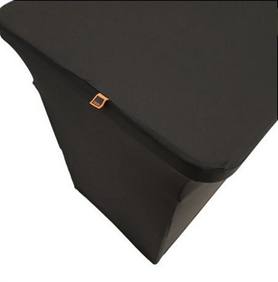 Capa para mesa dobrável Elastano Preta - 122x61x74cm