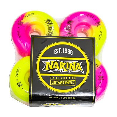Roda Narina Skate Rajada Pink/Amarelo - 53mm