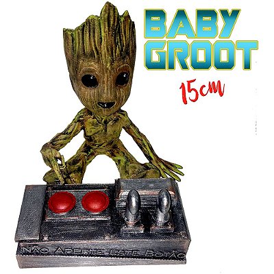Baby Groot - Não Aperte Este Botão - Escala 1:2 (15cm) 3d