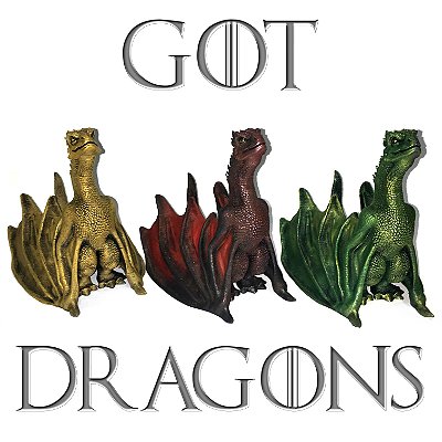 3 Dragões Bebê - Game Of Thrones - Impressão 3d