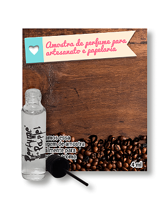 CAFÉ 4 ml - AMOSTRA Perfume para Artesanato e Papelaria - Perfume para Papel
