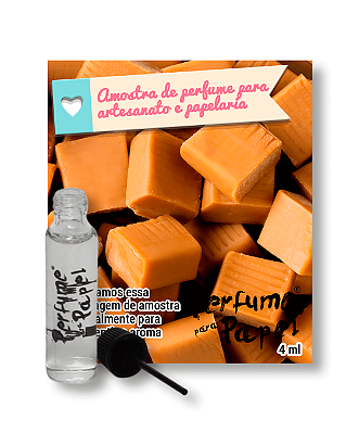 CARAMELO 4 ml - AMOSTRA Perfume para Artesanato e Papelaria - Perfume para Papel