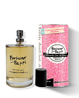 MUNDO COR DE ROSA - 100 ml - MEGA Perfume para Artesanato e Papelaria - Perfume para Papel