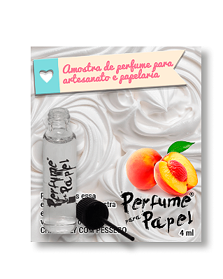 CHANTILY COM PESSEGO 4 ml - AMOSTRA Perfume para Artesanato e Papelaria - Perfume para Papel