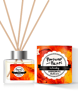 WHISKY - DIFUSOR DE VARETAS Aromatizador para Ambientes 250 ml - Perfume para Papel