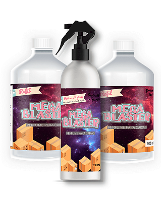 ELEVE - Combo Mega Blaster 2 REFIL 500 ml + 1 MEGA BLASTER 250 ml Perfume para Caixa e Embalagens - Perfume para Papel