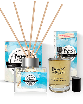 JENI - COMBO PERFEITO - Perfume para Artesanato e Papelaria 100 ml + Difusor de Varetas 250 ml - Perfume para Papel