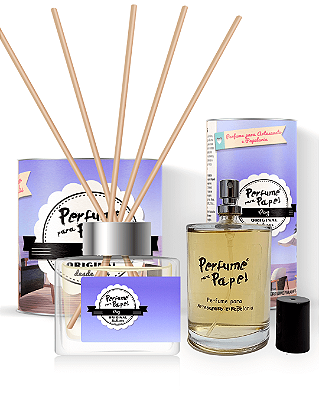 PAZ - COMBO PERFEITO - Perfume para Artesanato e Papelaria 100 ml + Difusor de Varetas 250 ml - Perfume para Papel