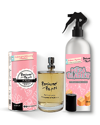 9 ANOS - COMBO INTELIGENTE - Perfume para Artesanato e Papelaria 100 ml + Mega Blaster 250 ml - Perfume para Papel
