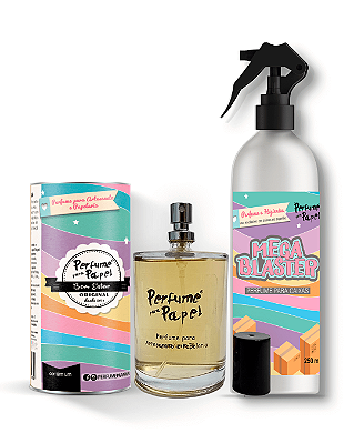 BEM ESTAR - COMBO INTELIGENTE - Perfume para Artesanato e Papelaria 100 ml + Mega Blaster 250 ml - Perfume para Papel