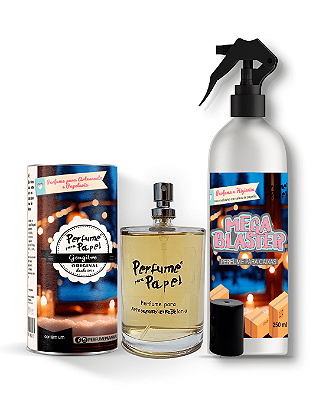 GENGIBRE - COMBO INTELIGENTE - Perfume para Artesanato e Papelaria 100 ml + Mega Blaster 250 ml - Perfume para Papel