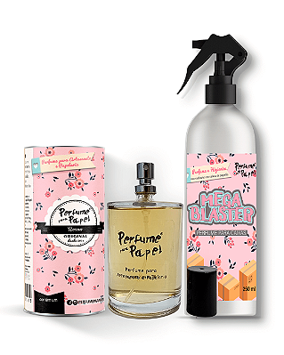 ROSAS - COMBO INTELIGENTE - Perfume para Artesanato e Papelaria 100 ml + Mega Blaster 250 ml - Perfume para Papel