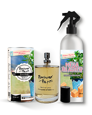 SUAVIDADE - COMBO INTELIGENTE - Perfume para Artesanato e Papelaria 100 ml + Mega Blaster 250 ml - Perfume para Papel
