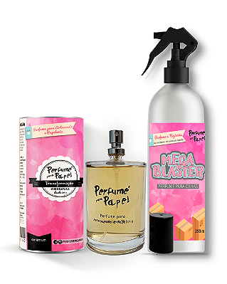 TRANSFORMAÇÃO - COMBO INTELIGENTE - Perfume para Artesanato e Papelaria 100 ml + Mega Blaster 250 ml - Perfume para Papel