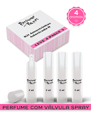 KIT ADOCICADA 2 - Perfume para Artesanato e Papelaria  (Leve 4 Pague 3) aromas: Chocolate, Circo, Domingo no Parque, Finis)