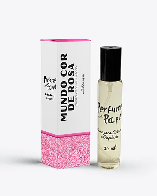 MUNDO COR DE ROSA 30 ml - Perfume para Artesanato e Papelaria - Perfume para Papel