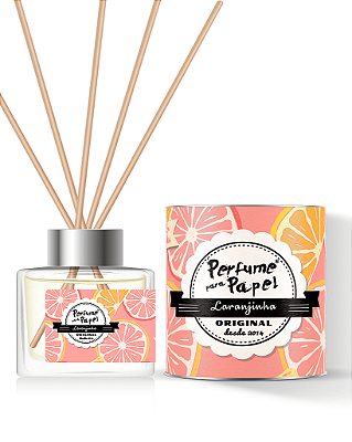 LARANJINHA - DIFUSOR DE VARETAS Aromatizador para Ambientes 250 ml - Perfume para Papel