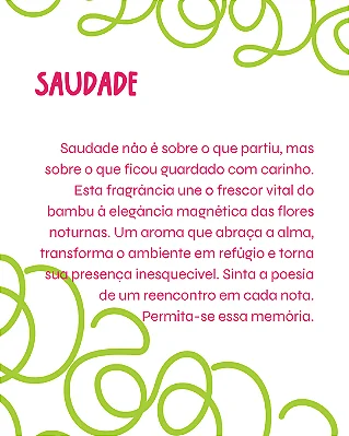 SAUDADE - Difusor de Varetas para Ambiente 250 ml com 10 varetas