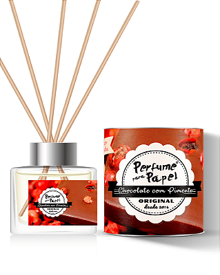 CHOCOLATE COM PIMENTA - DIFUSOR DE VARETAS Aromatizador para Ambientes 250 ml - Perfume para Papel