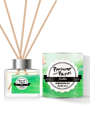 HELLO - DIFUSOR DE VARETAS Aromatizador para Ambientes 250 ml - Perfume para Papel