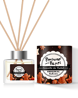 BISCOITO DE NATAL - DIFUSOR DE VARETAS Aromatizador para Ambientes 250 ml - Perfume para Papel