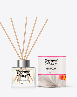 CHANTILY COM PÊSSEGO - Difusor de Varetas para Ambiente  250 ml com 10 varetas