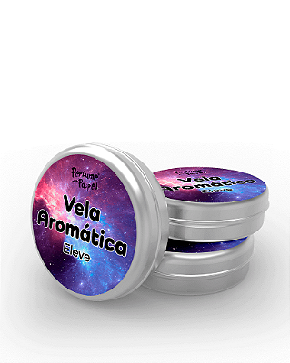 ELEVE - 50 Mini vela latinha 20g com caixa de presente (Personalizavel) - Perfume para Papel