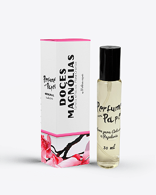 DOCES MAGNÓLIAS 30 ml - Perfume para Artesanato e Papelaria - Perfume para Papel