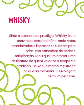 WHISKY 2 ml - POCKET Perfume para Artesanato e Papelaria - Perfume para Papel