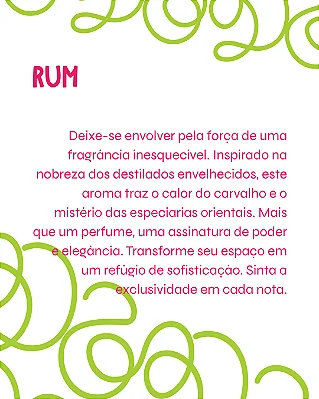 RUM 2 ml - POCKET Perfume para Artesanato e Papelaria - Perfume para Papel