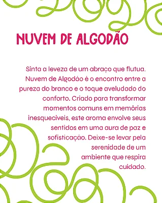 NUVEM DE ALGODÃO 2 ml - POCKET Perfume para Artesanato e Papelaria - Perfume para Papel