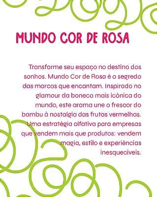 MUNDO COR DE ROSA 2 ml - POCKET Perfume para Artesanato e Papelaria - Perfume para Papel