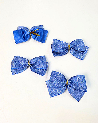 AZUL ROYAL - Cartela Laço Prático com Brilho - Tam: M (8 unidades) | Sonho a Dois