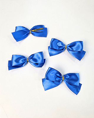 AZUL ROYAL - Cartela Laço Prático Cetim Premium - Tam: M (8 unidades) | Sonho a Dois