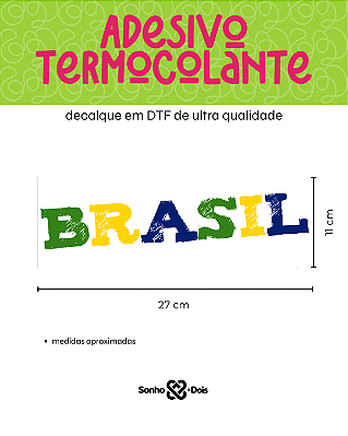 Transfer Termocolante DTF Barrado 27x11cm Copa