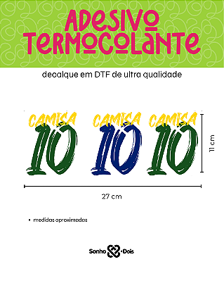 Transfer Termocolante DTF Barrado 27x11cm Copa
