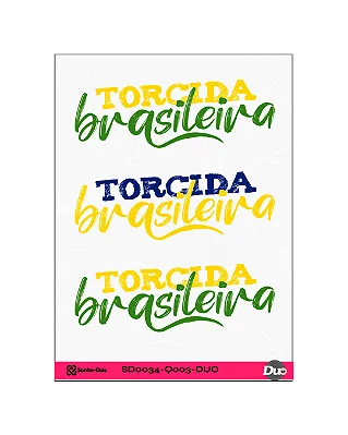 Transfer Termocolante DTF Cartela 13x18cm Vai, Brasil!