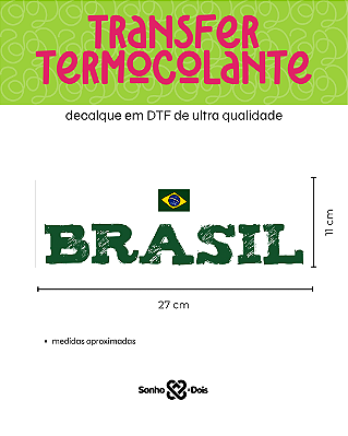 Transfer Termocolante DTF Barrado 27x11cm Copa