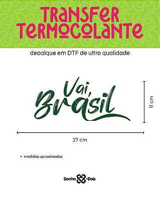 Transfer Termocolante DTF Barrado 27x11cm Copa
