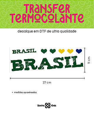 Transfer Termocolante DTF Barrado 27x11cm Copa