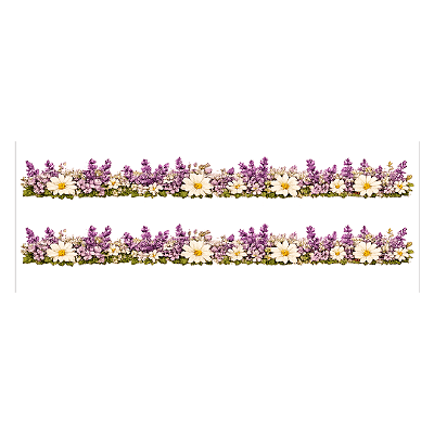 Transfer Termocolante DTF Barrado 27x11cm Floral