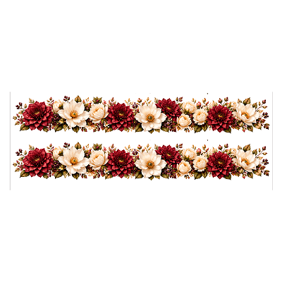 Transfer Termocolante DTF Barrado 27x11cm Floral