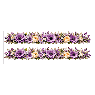Transfer Termocolante DTF Barrado 27x11cm Floral