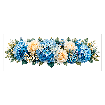 Transfer Termocolante DTF Barrado 27x11cm Floral