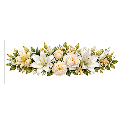 Transfer Termocolante DTF Barrado 27x11cm Floral