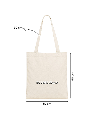 Ecobag Sacolas Ecológicas 30x40 cm (LxA) 100% Algodão Cru Lisa