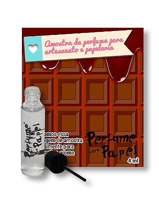 CHOCOLATE 4 ml - AMOSTRA Perfume para Artesanato e Papelaria - Perfume para Papel
